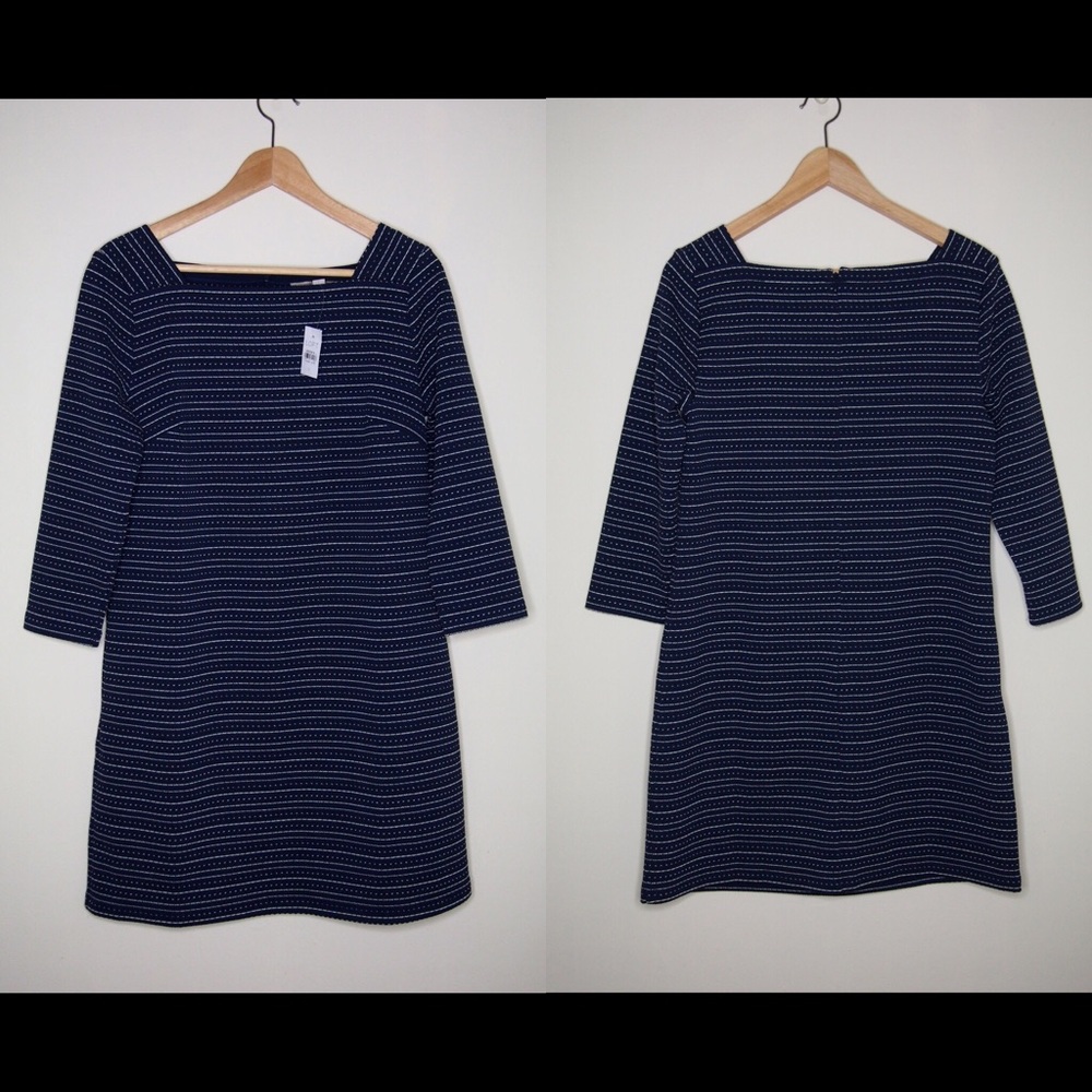 Loft striped dress with square neck - size small